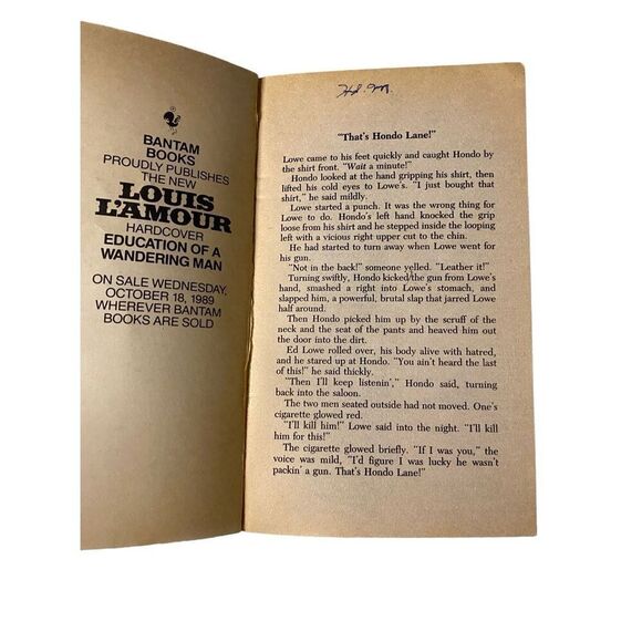 Lot Of 2 Hell In The Saddle Hondo Hardcover Paperback Books Western Fiction Nove - Picture 12 of 16